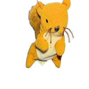 Ty Plush Squirrel in Orange and Cream